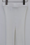 SWAYING/KNIT Striped Flared Pants SW211XZ16 White PS18